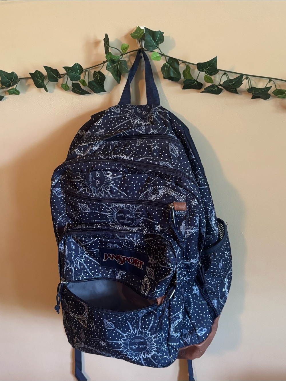 Jansport Navy Celestial Pattern Backpack - Picture 6 of 7